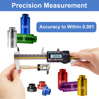 Kit de comparaison de calibre de précision avec 14 inserts de calibre et 6 embouts universels pour le rechargement de calibres .17-.45