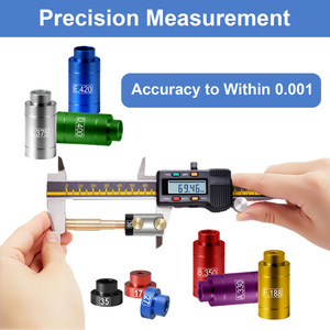 Kit de Comparación de Calibres de Precisión con 14 Insertos de Bala y 6 Bujes, Calibrador Universal de Espacio entre Cabezas para Recarga de Calibres .17-.45 - Product Image 4