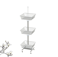 Multifonction multicouche Largement utilisé Offre Spéciale le commerce de détail présentoir multi-sol pour magasin présentoir en fil métallique avec roues