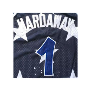 เสื้อเจอร์ซีย์บาสเก็ตบอลผ้าขาวเย็บตะเข็บ100% โพลีเอสเตอร์ขนาดใหญ่พิเศษสำหรับผู้ชาย - Product Image 4