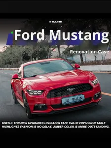 Pour Ford <span class=keywords><strong>Mustang</strong></span> 15-22 ensemble <span class=keywords><strong>de</strong></span> phares LED avec lentille modifiée 6000k <span class=keywords><strong>feux</strong></span> <span class=keywords><strong>de</strong></span> <span class=keywords><strong>jour</strong></span> direction à eau qui coule nouveau - Product Image 4