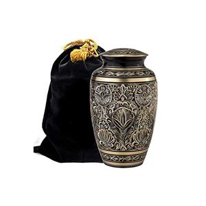 Urnas de cremación de metal de diseño tradicional elegante estructurada con urnas funerarias de calidad superior Venta caliente - Product Image 1