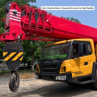 Grue de camion d'occasion fiable 50t, puissance 250kW, flèche principale 43m, série STC500, machine de levage mobile robuste à vendre