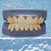 Grillz dentaire personnalisé en forme de nid d'abeille, plaqué or 14K 18K, serti de diamants Moissanite, style Hip Hop Rapper, pour hommes et femmes