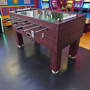Table <span class=keywords><strong>de</strong></span> baby-foot S.Q.F Player, taille standard, finition bois grainé, retour <span class=keywords><strong>de</strong></span> <span class=keywords><strong>balles</strong></span>, style arcade, autoportante, pour bar à domicile ou salle <span class=keywords><strong>de</strong></span> jeux - Product Image 2