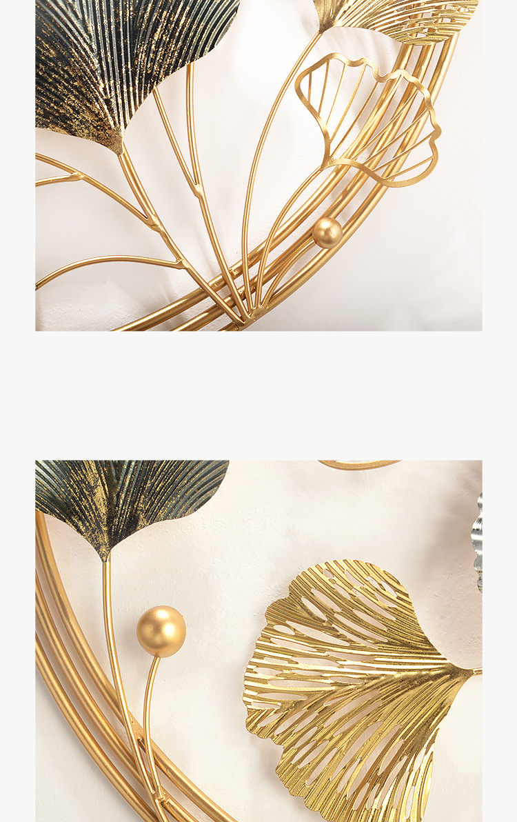 Luxury gold leaf metal wall decor 3D wall panel decoration Afrimart