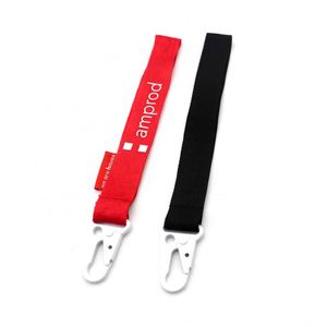 Lanière courte de haute qualité avec mousqueton et boucle en métal blanc, lanière de poignet en bambou pour clés - Product Image 6