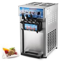 Vevor China Almacén DE LA UE Personalización gratuita 2 + 1 Mezcla de sabores Nueva máquina de helado suave Máquina de helado comercial automática