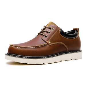 Chaussures de marche élégantes et classiques pour hommes Dreamy Stark en cuir véritable à lacets, à talon bas, respirantes, avec semelle intermédiaire en caoutchouc, grandes tailles - Product Image 5