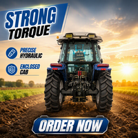 Tracteur à roues polyvalent de 180 CV 4x4 avec moteur et boîte de vitesses pour les équipements agricoles
