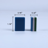 Approvisionnement direct d'usine : Tuiles de mahjong miniatures personnalisées en acrylique bleu marine, tuiles de mahjong de style américain, parfaites pour les soirées jeux