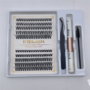 Kit de pestañas gruesas prefabricadas, kit de extensiones de pestañas individuales, kit de pestañas con volumen, con caja de embalaje - Product Image 3