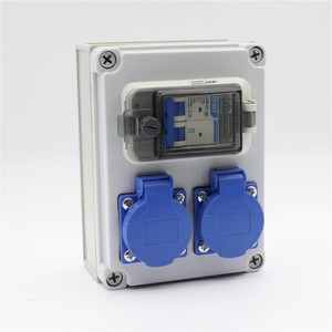 Boîtier de distribution électrique industriel 10A IP65 portable pour extérieur, pour chantier de construction - Product Image 1
