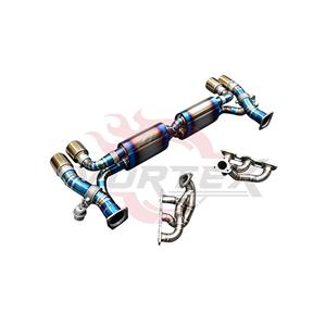 Kit d'échappement complet Vortex Premium finition miroir bleu titane avec collecteurs et silencieux à valves pour Porsche 911 Carrera 3.0T - Product Image 2