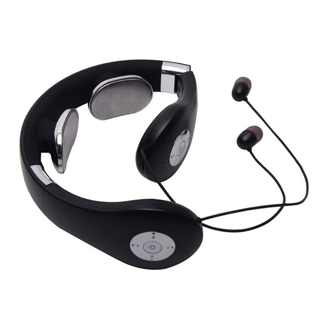 Neckband Earphone Massage Blue Tooth Headset 5.0 Portable In-Ear 2 in 1 Foldable Neck Massager