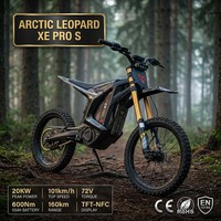 Moto tout-terrain électrique Clouded Leopard XE Pro S 72V 55Ah 20KW 600Nm avec suspension KKE, application NFC TFT, Enduro, pour adultes, vente en gros, OEM