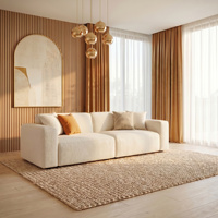 Canapé moderne en mousse compressé et enroulable, deux places, sectionnel, durable, pour appartement, hôtel, salon, prix de gros
