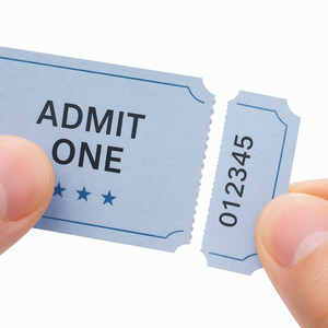 Boleto de Entrada Personalizado Preimpreso con Código de Barras Continuo y Fácil de Desprender <span class=keywords><strong>para</strong></span> Zoológicos, Museos y Parques de Atracciones - Product Image 5