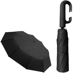Parapluie portable léger à 3 plis entièrement automatique NOVISON, en pongé 190T, avec poignée en alliage et 8 baleines en fibre de verre, design moderne et luxueux - Product Image 1