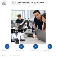 MZD 6 Eksenli Eğitim Robot Kolu PLC ve Motor Paslanmaz Çelik 3kg Taşıma Kapasiteli Servis Fotoğraf Kabini Kahve Kiosku Eğitim Robotu