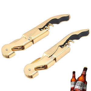 Abridor de Botellas de Vino Multifuncional de Acero Inoxidable con Baño de Oro Personalizado al por Mayor para Actividades de Bodas y Fiestas - Product Image 1