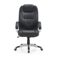 Chaise de bureau exécutive avec soutien lombaire, accoudoirs, massage, pivotante, en cuir PU