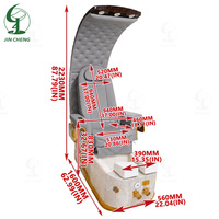 Fauteuil de pédicure spa Jincheng Beauty Salon avec bain de pieds tourbillonnant sans tube pour podologie et manucure, massage tactile européen