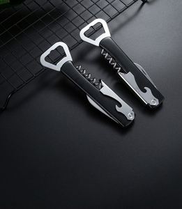 Tire-bouchon multifonction en acier inoxydable, ouvre-bouteille de vin et de bière portable, avec logo personnalisé, vente en gros - Product Image 2