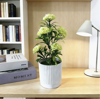 Bonsaï artificiel de fleurs de cerisier en pot à 7 têtes pour table à manger et cadeau de fête des Mères, fleurs en soie réalistes faites à la main