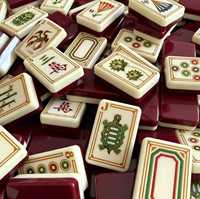 CHIVAN Vente en gros en stock Ensemble de Mahjong de voyage personnalisé Jaune Curcuma Grue 160 tuiles gravées en acrylique de luxe Sunday American Mahjong Ti