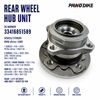 Roulement de roue arrière OE 33416851589 pour BMW Série 2 F44 F45 F46 X1 F48 F49 Série 1 F40 Pièces de véhicule à quatre roues motrices