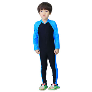 Combinaison de bain une pièce à manches longues pour enfants, protection solaire UPF50+, séchage rapide, fermeture éclair, pour la natation, la plongée, les eaux chaudes - Product Image 4