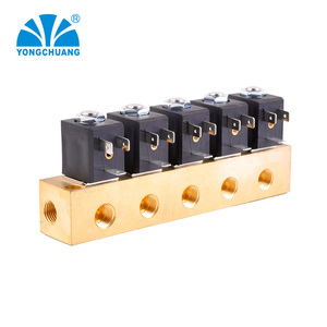 Yongchuang YCZ series ทองเหลืองสแตนเลส Manifold สําหรับกาแฟเอสเพรสโซ่ไอน้ําวาล์วขดลวดแม่เหล็กไฟฟ้า 24 V AC220V - Product Image 5