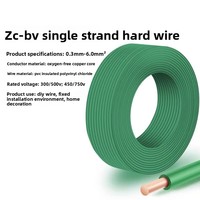 Câble en cuivre sans oxygène à âme unique ZHONGMAI BV, PVC, H07V-U, 1 conducteur, en rouleau, pour soudage, usage domestique/bâtiment, 750V