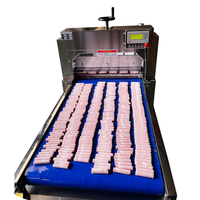 Équipement de boucherie 4 rouleaux Base de plancher industrielle Saucisse Bacon Agneau Viande de boeuf Trancheuse de nourriture Machine de coupe épaisse