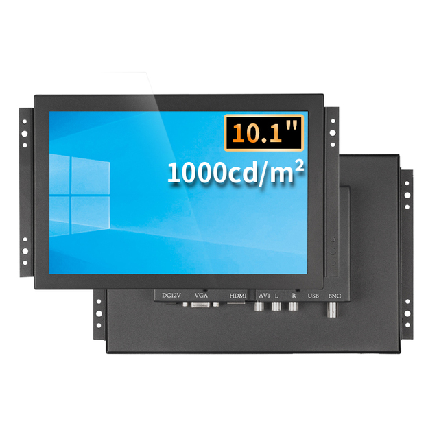 1000nits Brightness 10.1 Inch 1280*800/1920*1200 Open Frame Capacitive Touch Screen Monitor Industrial Display BNC AV HD VGA USB