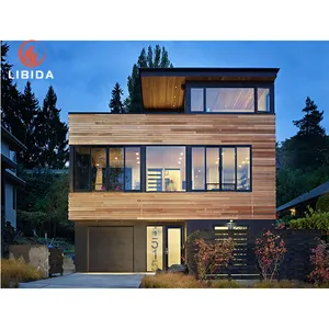Chine facile à assembler maison préfabriquée à cadre en acier léger maison préfabriquée de luxe à deux étages