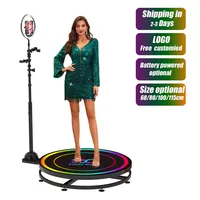 Mirror Photo Booth Factory Outlet DHL Fast Shipped Selfie Magic Mirror Photo Booth 360 Automatic Slow Rotating 360 Photo Booth With Ring Light