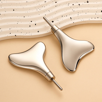 Outil facial Gua Sha en métal 2 en 1, stylo d'acupression à ressort en alliage de zinc, masseur visage et cou pour lifting des yeux et drainage lymphatique