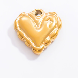 Colgantes Temáticos de Acero Inoxidable, Chapados en Oro de 18k, con Diseño de Sol, Luna, Corazón, Gotas de Agua y Totem, Accesorios de Joyería DIY Unisex, Yiwu - Product Image 3