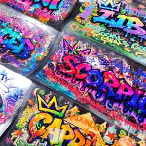 Autocollants de transfert 3D à effet dynamique holographique UV DTF pour gobelets de 16 oz avec couvercle en bambou, imperméables, durables et permanents - Product Image 2