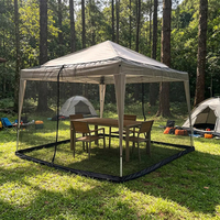 Tente de jardin avec moustiquaire en tissu polyester ventilé pour le camping en plein air, les rassemblements familiaux
