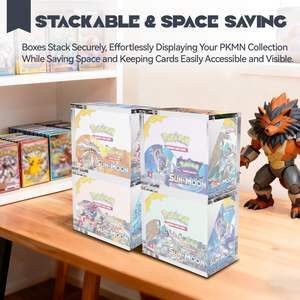 Boîte de présentation Pokémon personnalisée, best-seller, neuve, en acrylique transparent ultra-épais, boîte de présentation PKMN améliorée - Product Image 4