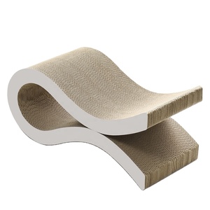 Arbre à chat en forme de pieuvre en carton ondulé, design unique, écologique, avec surface en carton et papier imprimé, multifonctionnel - Product Image 2