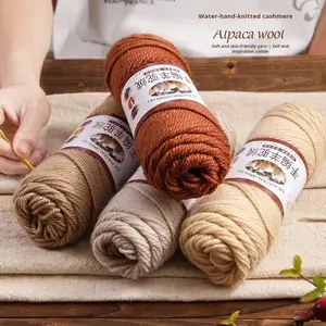 Fil à tricoter en acrylique mélangé teint, fil grossier, pelote de fil à tricoter, aiguilles à tricoter de taille moyenne pour pull, manteau, écharpe - Product Image 4