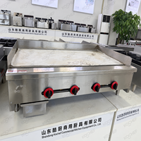 Plaque de cuisson au gaz commerciale en acier inoxydable de qualité alimentaire, 48 pouces, épaisseur de plaque de 20 mm, pour restaurant et cuisine de traiteur