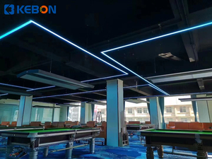 Lampu garis dalam ruangan ruang tamu 220v, lampu Strip Led profil aluminium putih hangat dapat dipotong