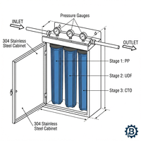 Filtre à eau pour toute la maison en Australie, meilleur filtre à eau pour la maison, armoire de filtration d'eau résistante aux UV.