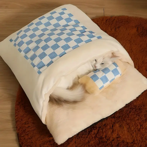 Sofá cama para rascar gatos, cama para dormir fuera de la puerta para gatos y perros, cojín Ramen para mascotas, ropa de cama de papel de hámster de estilo grande, dosel, camas elegantes - Product Image 5