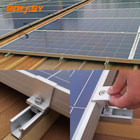 Rail court en aluminium anodisé 6005-T5 personnalisé SOEASY, mini-rail en forme de U pour montage de panneaux solaires sur toit métallique